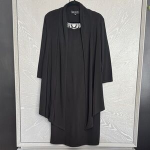 Jones New York Elegant Black Long Sleeve Dress